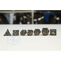 Набор металлических кубиков 3D для НРИ Виверна, золотые цифры