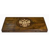 Нарды "Герб РФ" 60х60 прямые гладкие, резной центр, Ереван