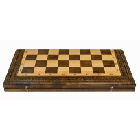 Шахматы Шашки Нарды 60х60 см Плетеный Узор, Резные фигуры