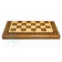 Шахматы Шашки Нарды 60х60 см Узор "Волны", Резные фигуры