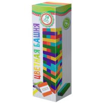 Башня цветная (с карточками-заданиями)