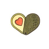 Значок Авокадо сердце
