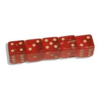 Кубики для покера по 5 штук из покерных наборов 19мм