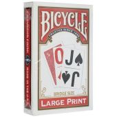 Карты Bicycle Large print (красная рубашка) 