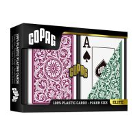 Набор карт Copag Elite Poker Jumbo Бордовые/Зеленые