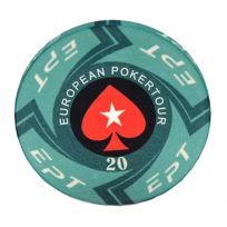 Фишки для покера EPT 100% керамика 20 (25 шт.) 10,5 гр.
