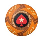 Фишки для покера EPT 100% керамика 50 (25 шт.) 10,5 гр.