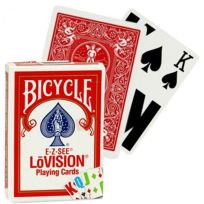 Карты Bicycle LoVision, четырехцветные (красная рубашка)