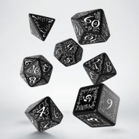 Набор кубиков Elvish Black & White Dice Set