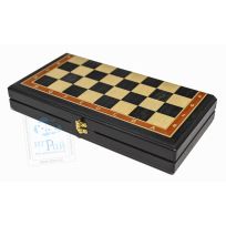 Шахматная доска Премиум 40х40 см Черный Эвкалипт + Ясень