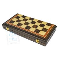 Шахматная доска Премиум 45х45 см Коричневый Эвкалипт + Ясень