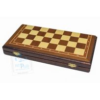 Шахматная доска Премиум 50х50 см Падук (красное дерево) + Ясень