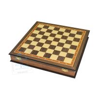 Шахматный ларец Премиум 45х45 см Орех + Ясень