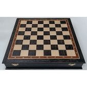 Шахматный ларец Премиум 45х45 Черный Эвкалипт + Ясень