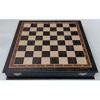 Шахматный ларец Премиум 45х45 Черный Эвкалипт + Ясень