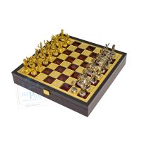 Шахматы металлические Greek Mythology 34х34 см Премиум