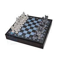 Каменные Шахматы "Волшебные" 44х44 см (доска - керамогранит)