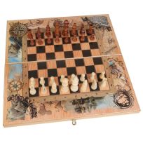 Шахматы шашки нарды Морские 50х50 см