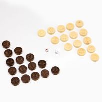 Фишки для нард "Звезда" с кубиками 28 мм