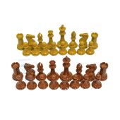 Шахматные фигуры из композитной смолы Эндшпиль, светлые/коричневые