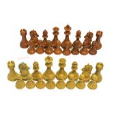 Шахматные фигуры из композитной смолы Премиум (светлые/коричневые)