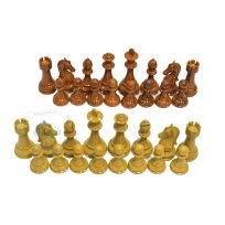 Шахматные фигуры из композитной смолы Премиум (светлые/коричневые)