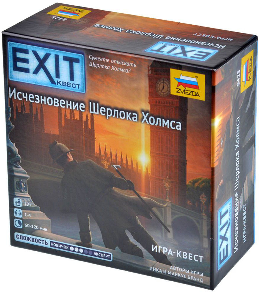 Настольная игра Exit Квест Исчезновение Шерлока Холмса купить в Красноярске