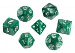 Набор кубиков для ролевых игр под мрамор Темно Зеленые