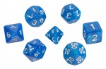 Набор кубиков для ролевых игр под мрамор Голубые
