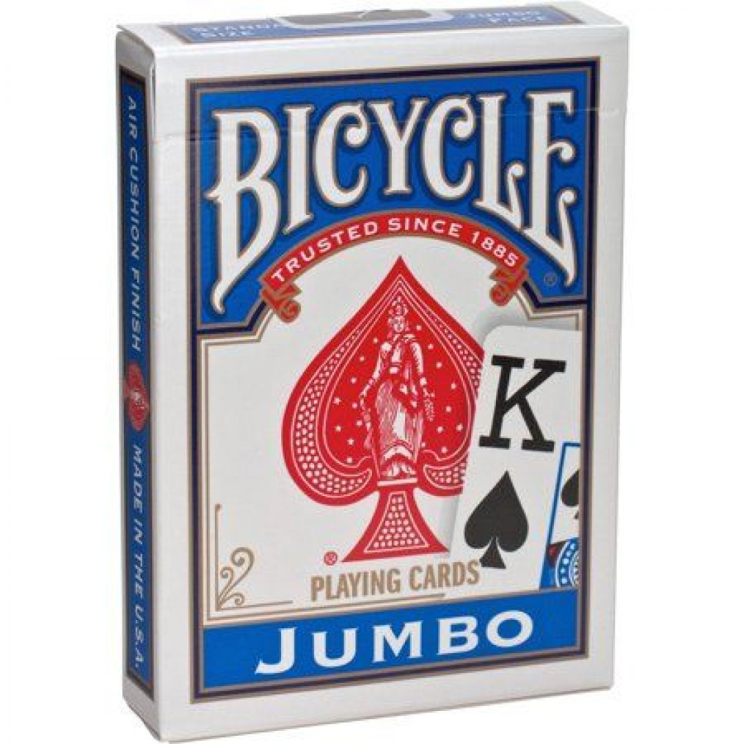 Игральные карты Bicycle Standard Jumbo | Синяя рубашка