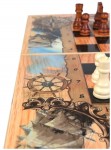 Шахматы шашки нарды Морские 50х50 см