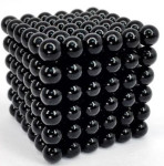 Неокуб черный 5 мм, 216 магнитных шариков