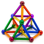 Магнитный конструктор цветной 36 шаров и 27 цилиндров