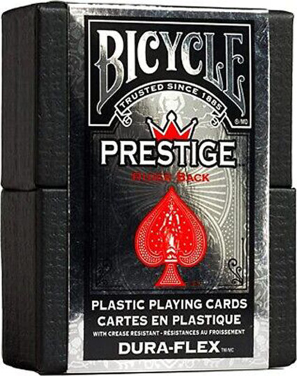 Карты Bicycle Prestige Rider Back Red в Премиум боксе красные