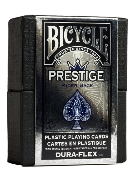 Карты Bicycle Prestige Rider Back Blue в Премиум боксе синие