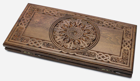 Нарды армянские резные Армянский узор Премиум 60х60 Прямые