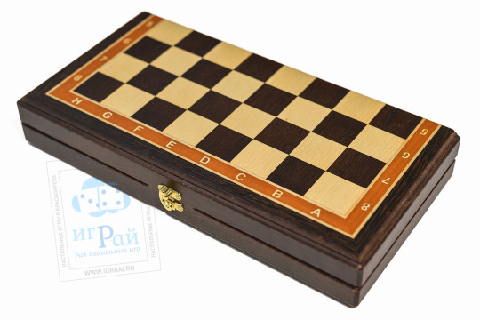 Шахматная доска Премиум 40х40 см Дерево Венге + Ясень