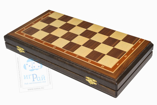 Шахматная доска Премиум 50х50 см Орех + Ясень