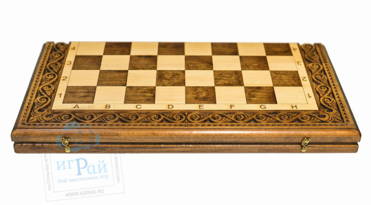 Шахматы Шашки Нарды 60х60 см Узор "Волны", Резные фигуры