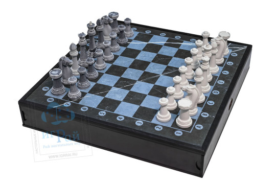Каменные Шахматы "Классические" 44х44 см (доска - керамогранит)