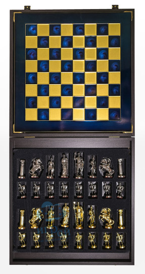 Шахматы металлические Greek Roman Period 44х44 см Премиум