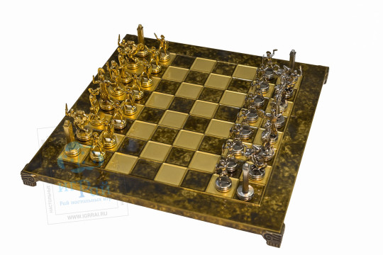 Шахматы металлические Greek Mythology 36х36 см Премиум